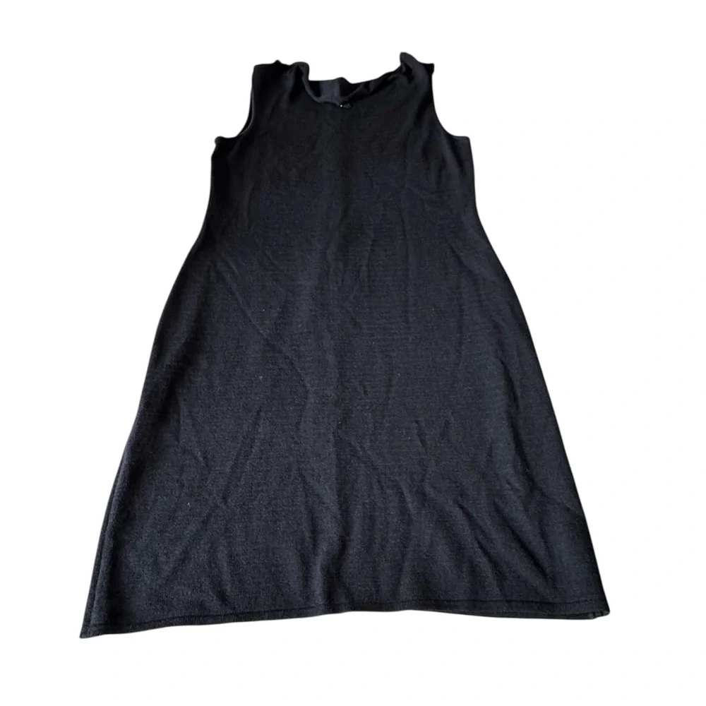 St. John Collection Black Cowl Neck Midi Dress - Picture 3 of 9